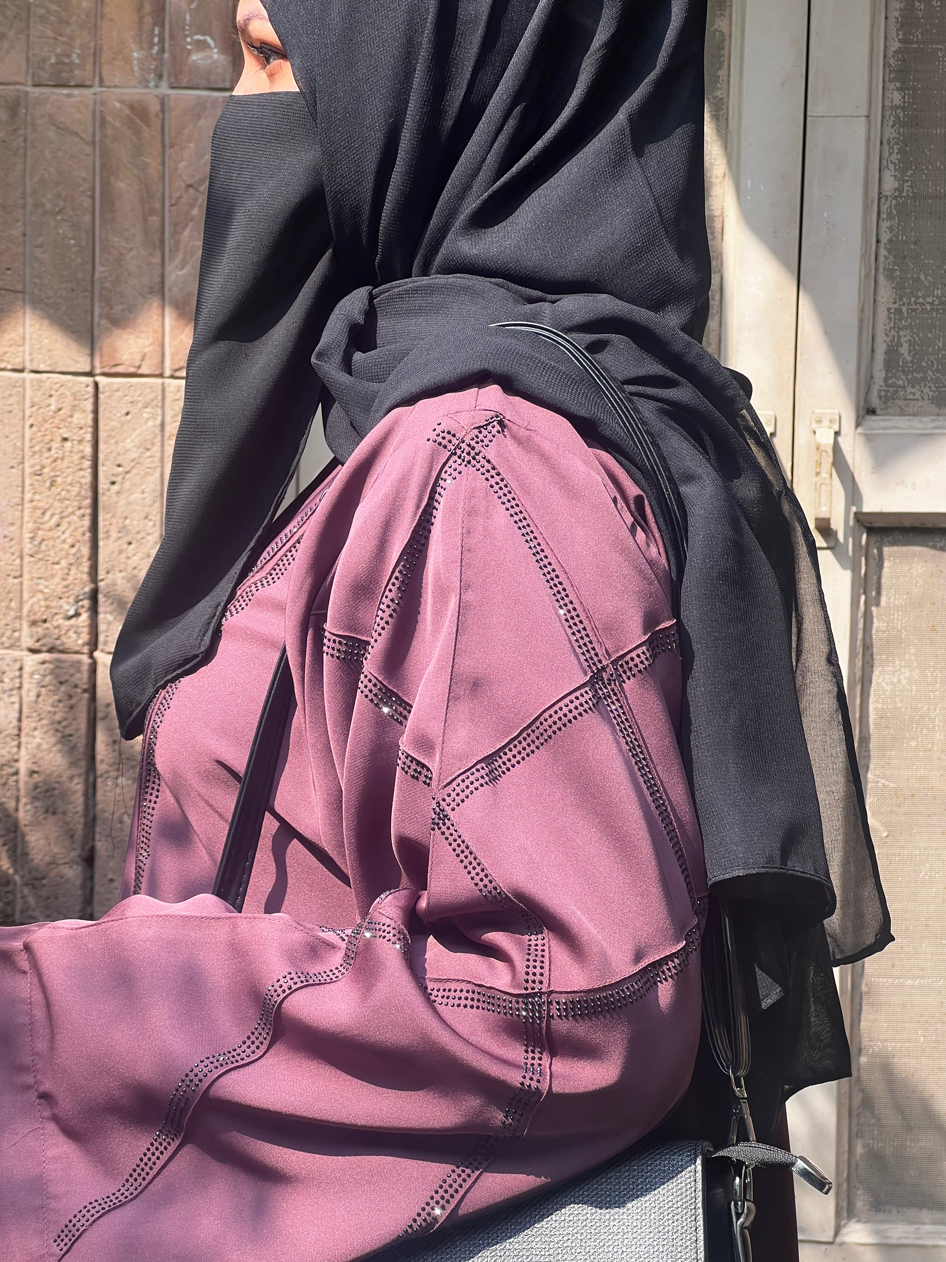 Plum premium Turkish Style Abaya