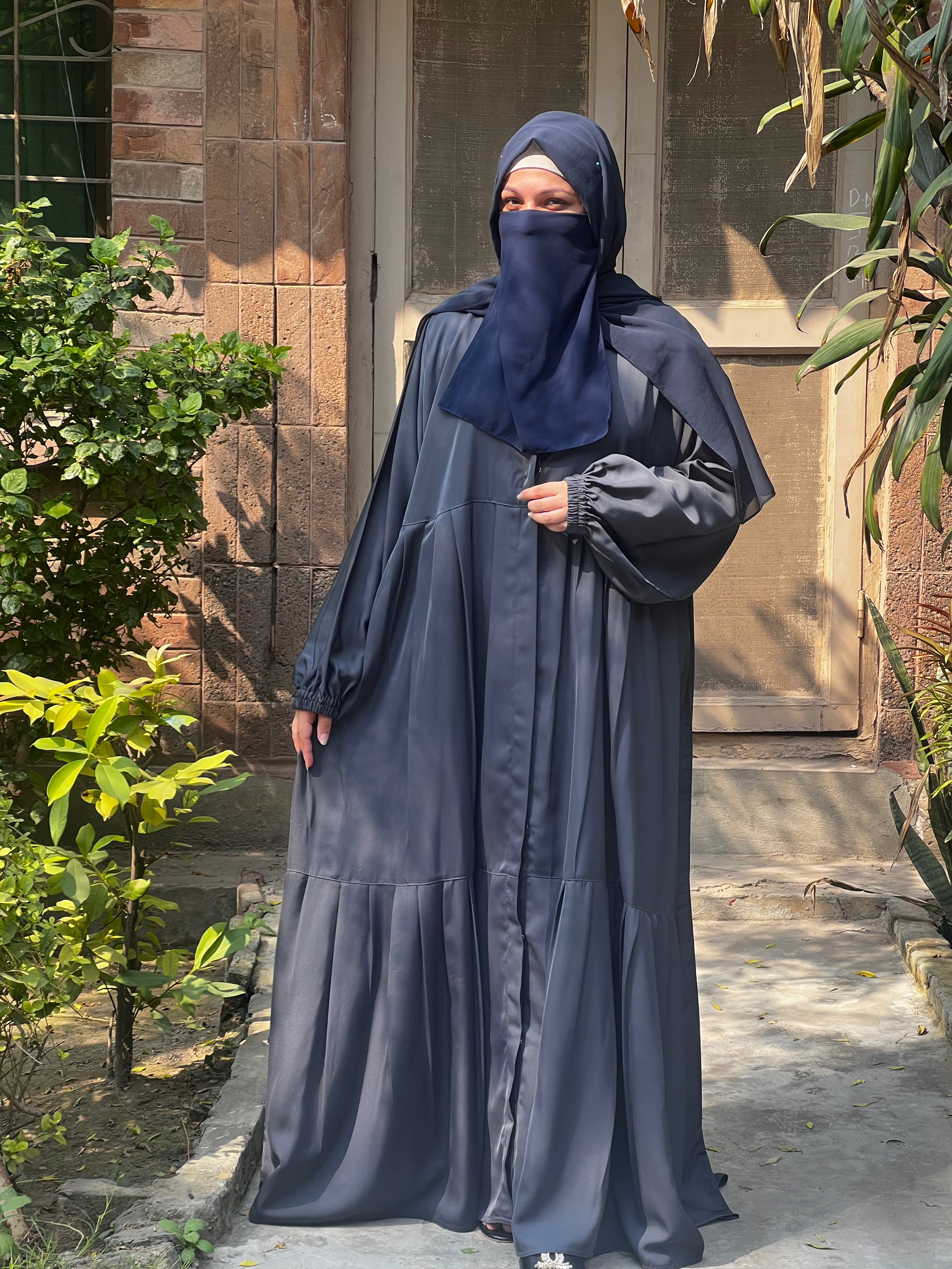 Blue Premium Turkey Style Abaya Set - E Burqa - Quality Guaranteed GENZ Abayas