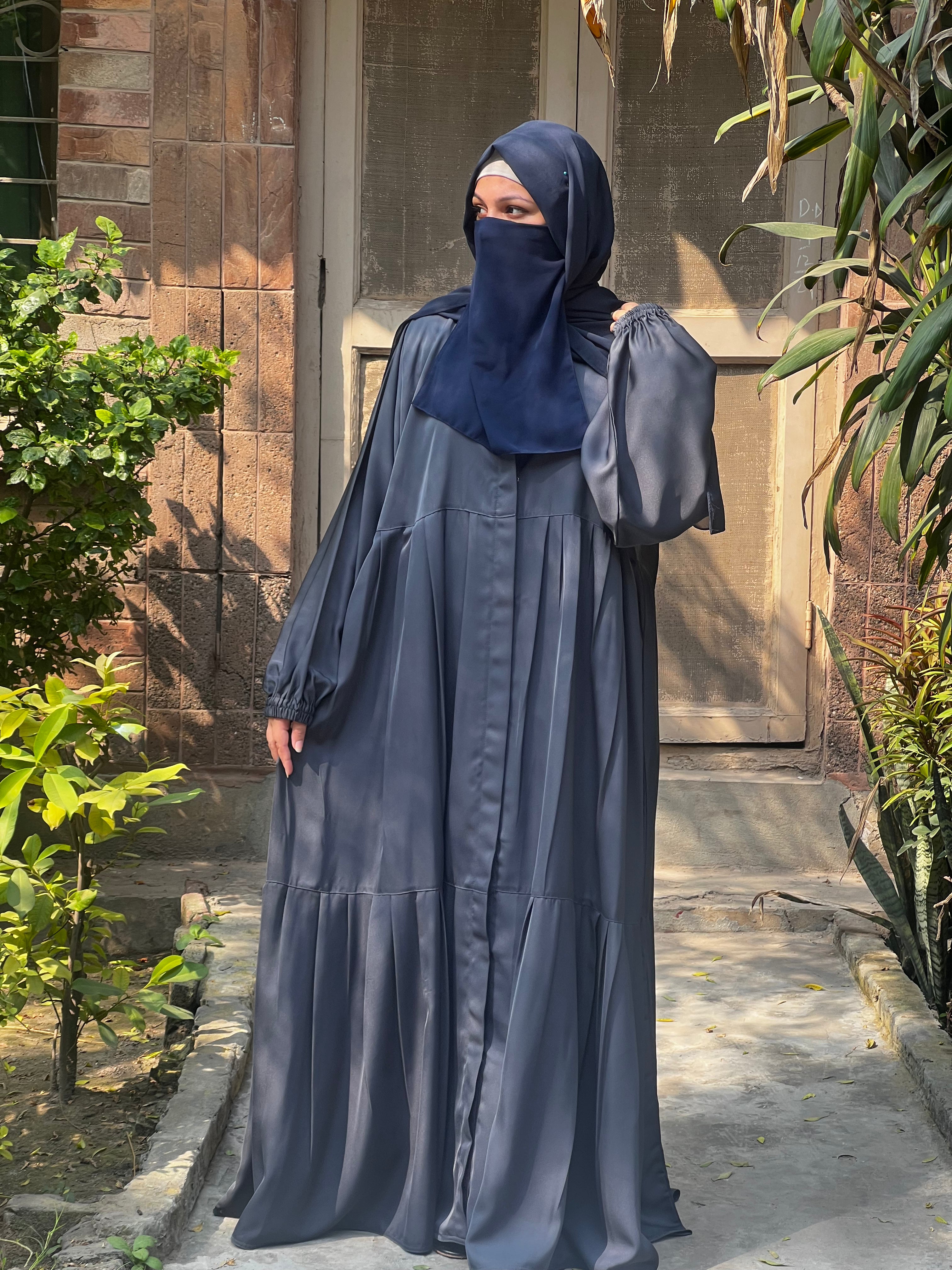 Blue Premium Turkey Style Abaya Set