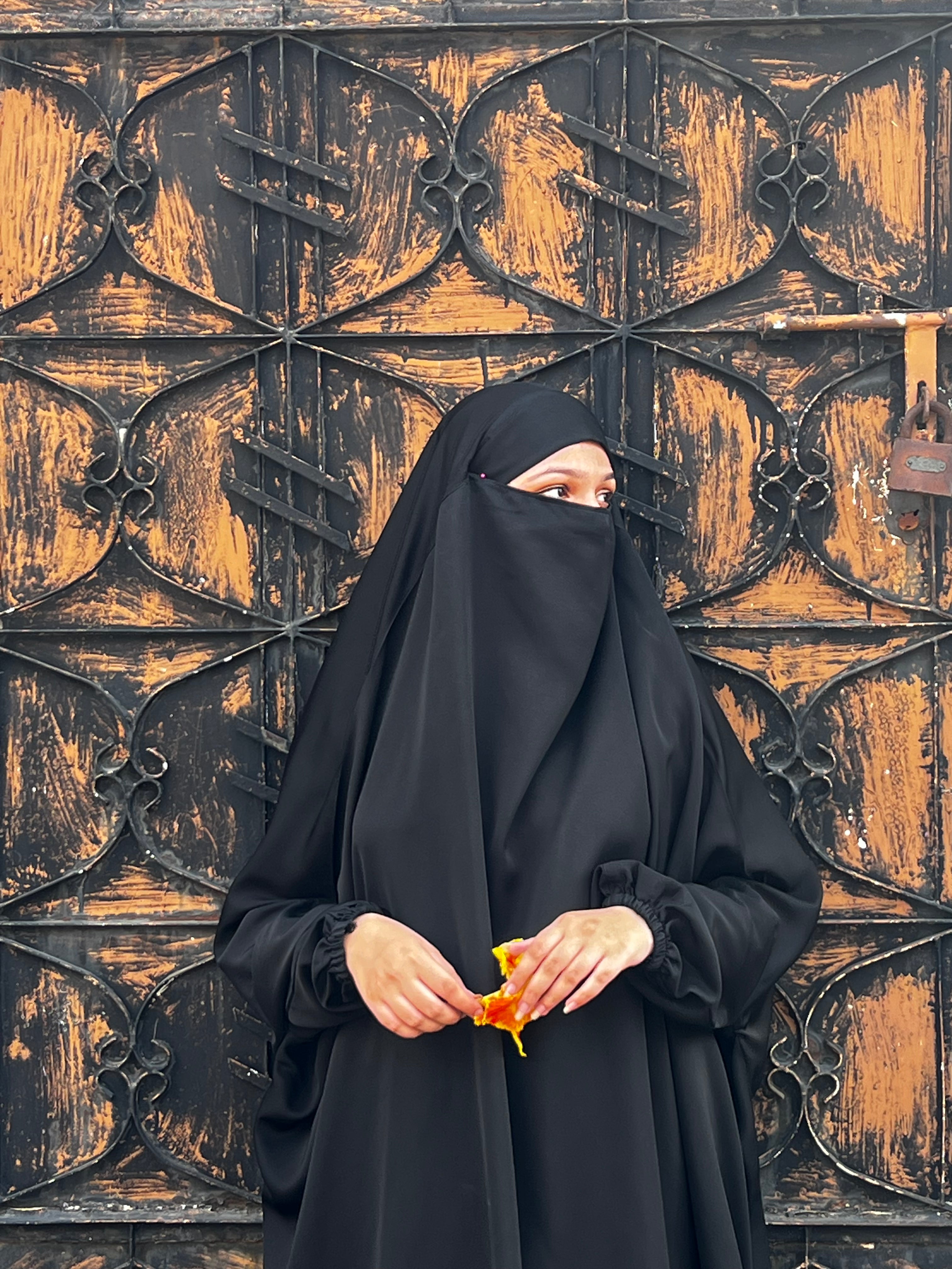 Black Saudi Jilbab Set - E Burqa - Quality Guaranteed GENZ Abayas