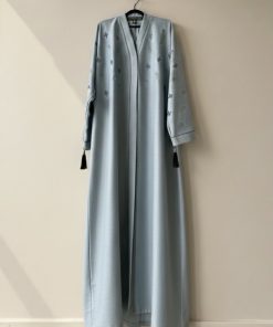 Premium Flower Karhai Crinkle Abaya