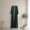 Premium green White Line Abaya
