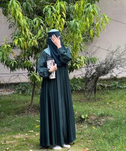 Premium Green Zip Abaya