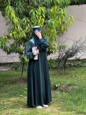 Premium Green Zip Abaya