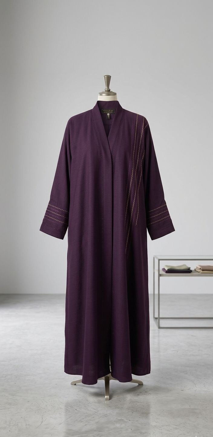 Premium Abaya with Design (One Color)