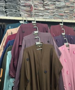 Alternative view of Premium Brown Abaya (beads)
